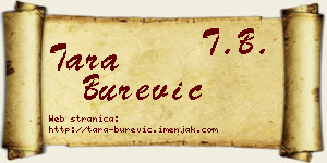 Tara Burević vizit kartica